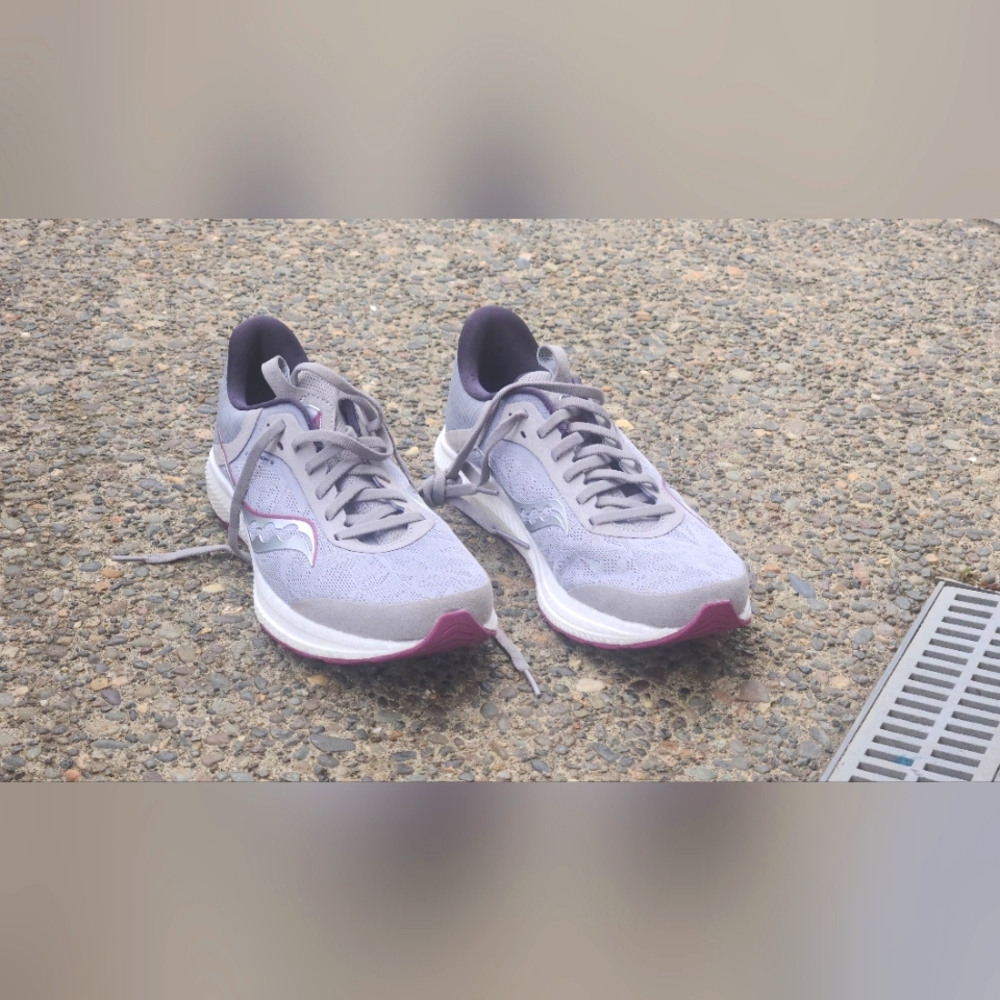 Soucony Gray and Pink Athletic Shoes